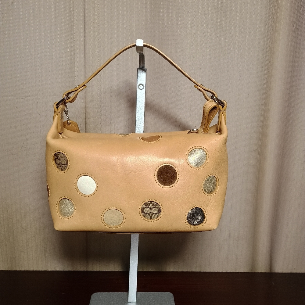 Coach Vintage Limited Edition Mini Bag  Leather Polka Dot Patchwork Y2K Handbag